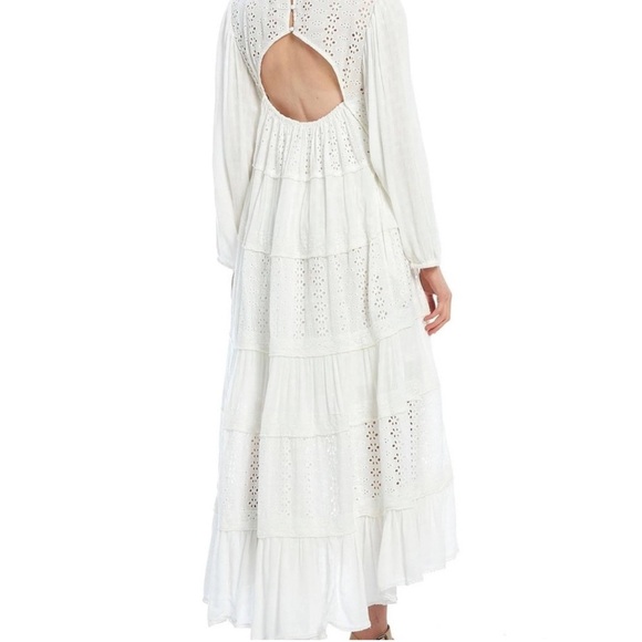 FREE PEOPLE Mockingbird Lace Boho Elegant Maxi Dress nwot - Picture 4 of 12